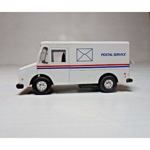 TOYSMITH METAL POSTAL SERVICE DIECAST MAIL TRUCK 4 1/2" LENGTH PUSH N GO